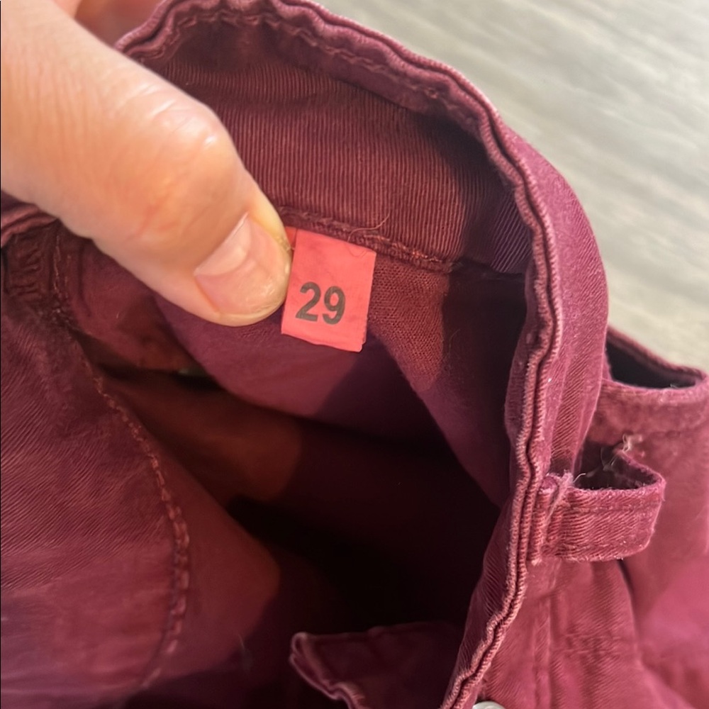 Zara Red Ankle Cropped Jeans - Picture 6 of 6